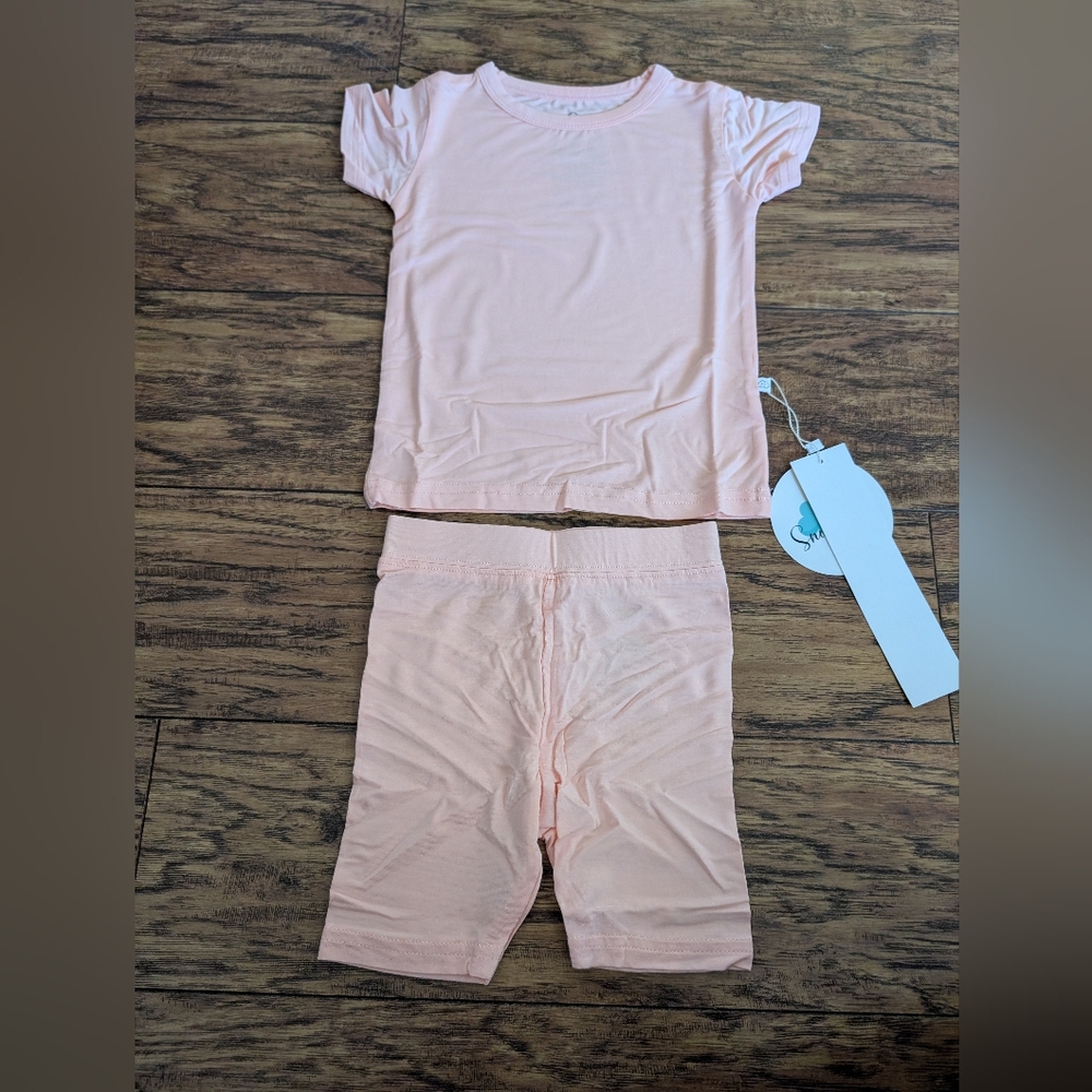 NWT Bamboo Baby Pink 2 Piece Short Pajama‎ Set